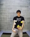 Contemporary Juggler Shows off Tricks Using Balls and Pins