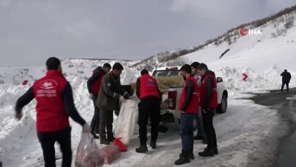 Bingöl'de yaban hayvanları için doğaya yem bırakıldı