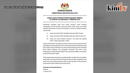 Harga runcit RON95, RON97 kekal, diesel naik satu sen