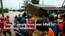 Dozens dead, thousands displaced after flood hits Indonesia