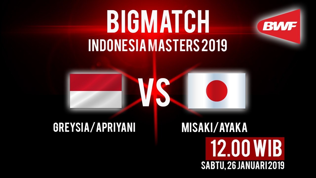 Jadwal Pertandingan Semifinal Indonesia Masters 2019, Dukung Greysia/Apriyani Lawan Wakil Jepang
