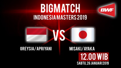Jadwal Pertandingan Semifinal Indonesia Masters 2019, Dukung Greysia/Apriyani Lawan Wakil Jepang