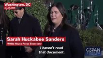 Sarah Huckabee Sanders Dodges Questions About Trump's Involvement With Roger Stone's Indictment