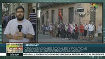 Uruguay: organizaciones respaldan al presidente de Venezuela