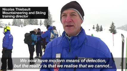 Dogs are trained in the French Alps for avalanche rescue