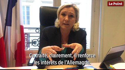 Traité d'Aix-la-Chapelle : "Un abandon de notre puissance", selon Marine Le Pen.