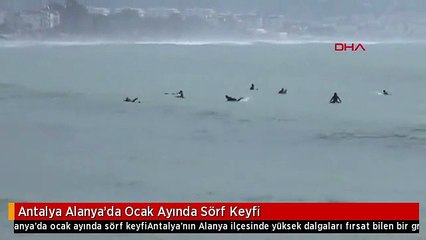 Antalya Alanya'da Ocak Ayında Sörf Keyfi