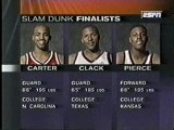 NCAA BASKETBALL - Slam Dunk Contest 1995 (carter, pierce)