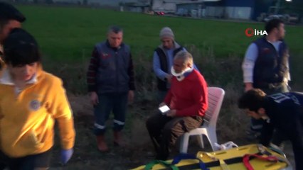 Otomobil kanala uçtu: 1 yaralı