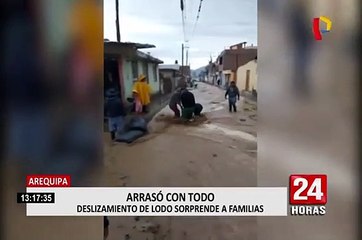 Más de 50 casas quedan inundadas tras intensas lluvias en Arequipa