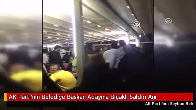 AK Parti'nin Belediye Başkan Adayına Bıçaklı Saldırı Anı