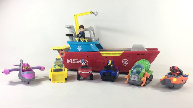 Paw Patrol Sea Patrol Vehicles Complete Chase Marshall Rubble Rocky Zuma Skye || Keiths Toy Box