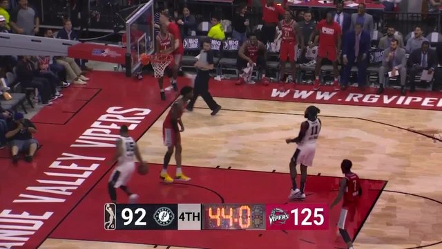 Chris Walker rattles the rim on the finish!