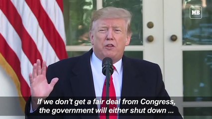 Trump defends wall project as he announces deal to reopen govt