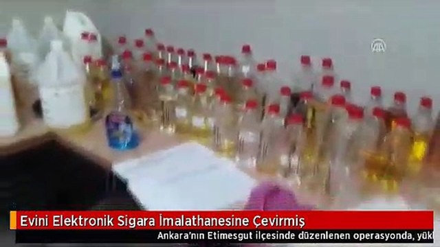 Evini Elektronik Sigara İmalathanesine Çevirmiş