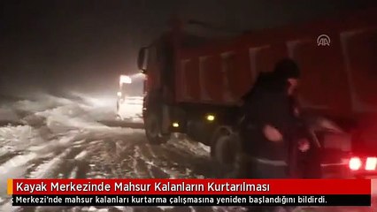 Kayak Merkezinde Mahsur Kalanların Kurtarılması