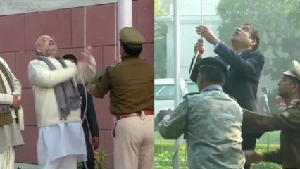 Republic Day 2019 : Amit Shah, Nitin Gadkari ने तिरंगे को यूं किया सलाम | वनइंडिया हिंदी