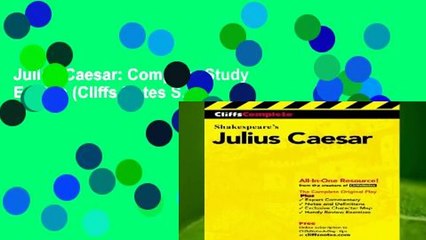 Julius Caesar: Complete Study Edition (Cliffs Notes S.)
