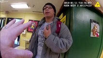 Body camera video shows suspect pull gun, fire outside school during struggle with police