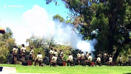 Australia Day marked in Perth with 21-gun salute