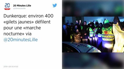 Dunkerque. 400 Gilets jaunes défilent lors d'une «marche nocturne»