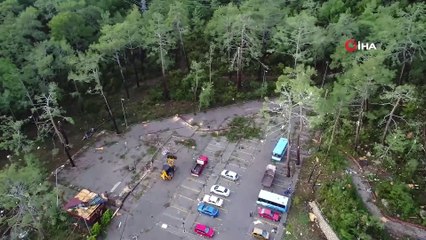 Antalya’da Hastaneyi Vuran Hortum Güvenlik Kamerasında