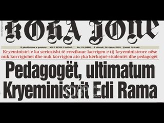 Ora Juaj - Pedagogët ultimatum kryeministri Edi Rama