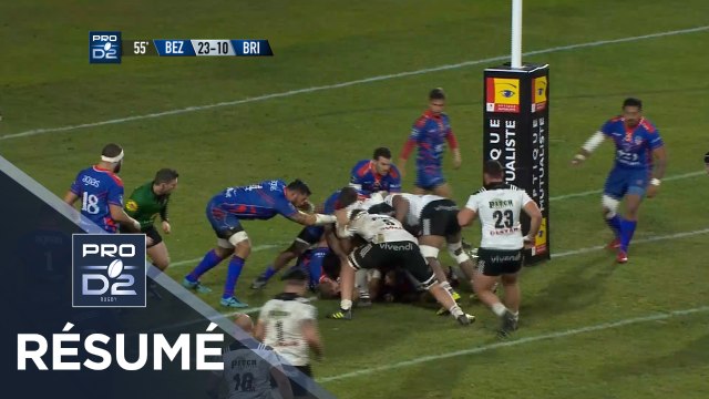 PRO D2 - Résumé Béziers-Brive: 29-20 - J19 - Saison 2018/2019