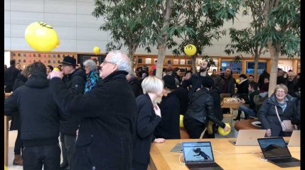L'Apple store de Bruxelles, théâtre d'une flashmob d'activistes