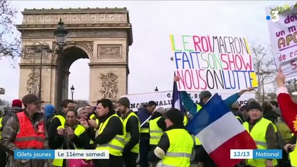 Les "gilets jaunes" mobilisés pour le onzième samedi de protestation