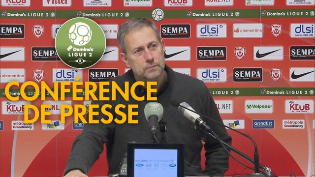 Conférence de presse AS Nancy Lorraine - AJ Auxerre (1-0) : Alain PERRIN (ASNL) - Pablo CORREA (AJA) - 2018/2019