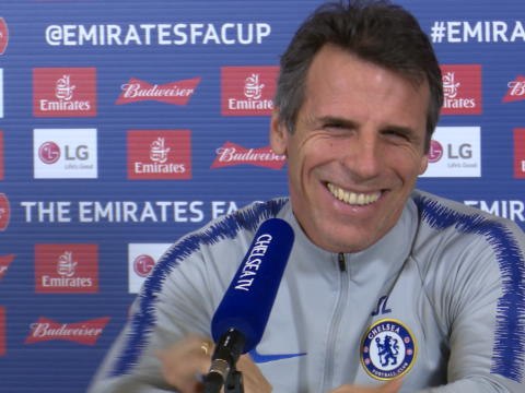 I asked players to crouch down to watch the penalties! - Zola