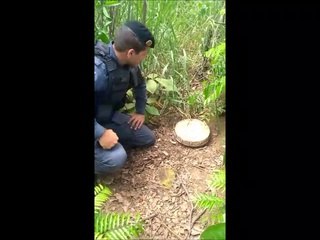 PM encontra drogas em tonel enterrado em Colatina