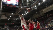 Chris Boucher goes up to get it and finishes the oop