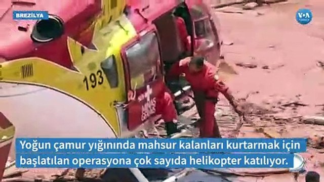 Brezilya'nın en büyük çevre felaketinde helikopterler çamura saplananları kurtarmaya çalışıyor