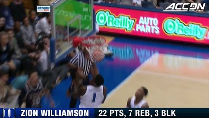 Duke's Zion Williamson's Jaw-Dropping Highlights vs. GT