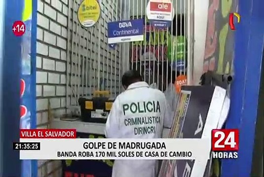 VES: Delincuentes roban 170 000 soles de casa de cambio
