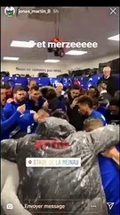 L'ambiance dans le vestiaire après la victoire face à Bordeaux (1-0)