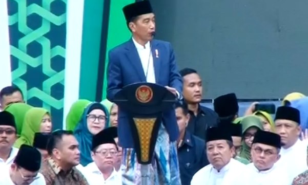 Presiden Jokowi Sampaikan Pidato pada Peringatan Harlah ke-73 NU