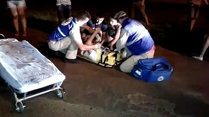 Jovem de 25 anos fica ferido após colisão de trânsito