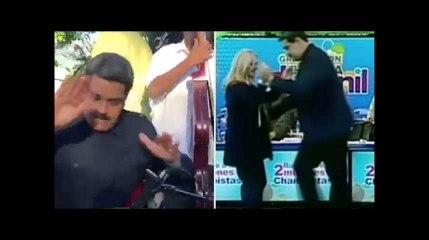 Au Venezuela, Nicolas Maduro danse la salsa et joue de la percussion en plein meeting
