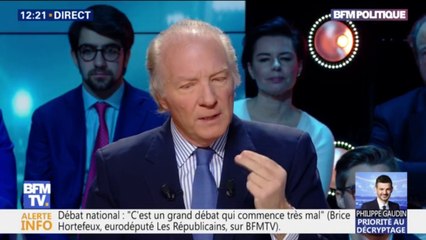 Brice Hortefeux: "C'est un grand débat qui commence très mal"