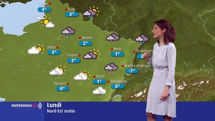 La météo du lundi 28 janvier en  Lorraine et Franche-Comté
