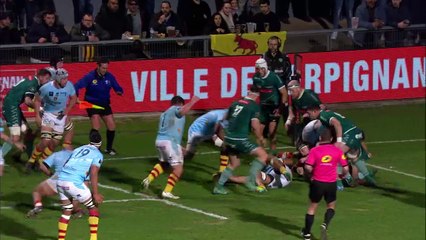 TOP 14 - Essai Shahn ERU (USAP) - Perpignan - Pau - J15 - Saison 2018/2019