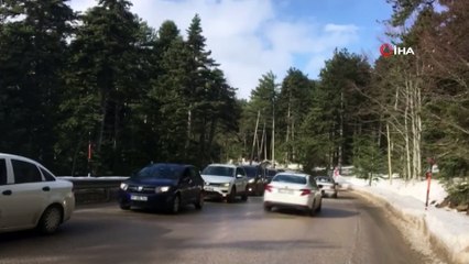 Uludağ'a hafta sonu akını