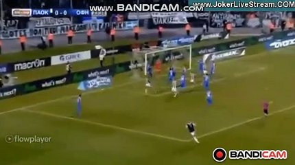 Goal Leo Matos (1-0) PAOK Salonica  vs 	OFI Creta