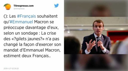 Les Français souhaitent qu'Emmanuel Macron se préoccupe davantage d'eux, selon un sondage