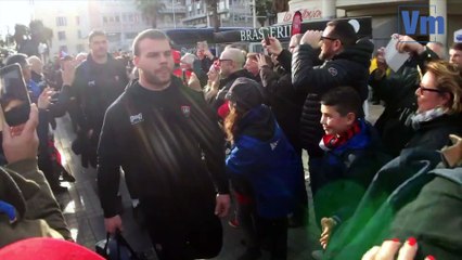 L'arrivée des joueurs du RCT à Mayol