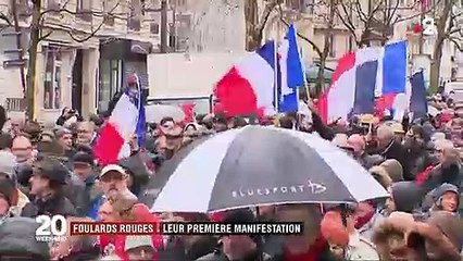 "Foulards rouges" : les premiers manifestants dans Paris