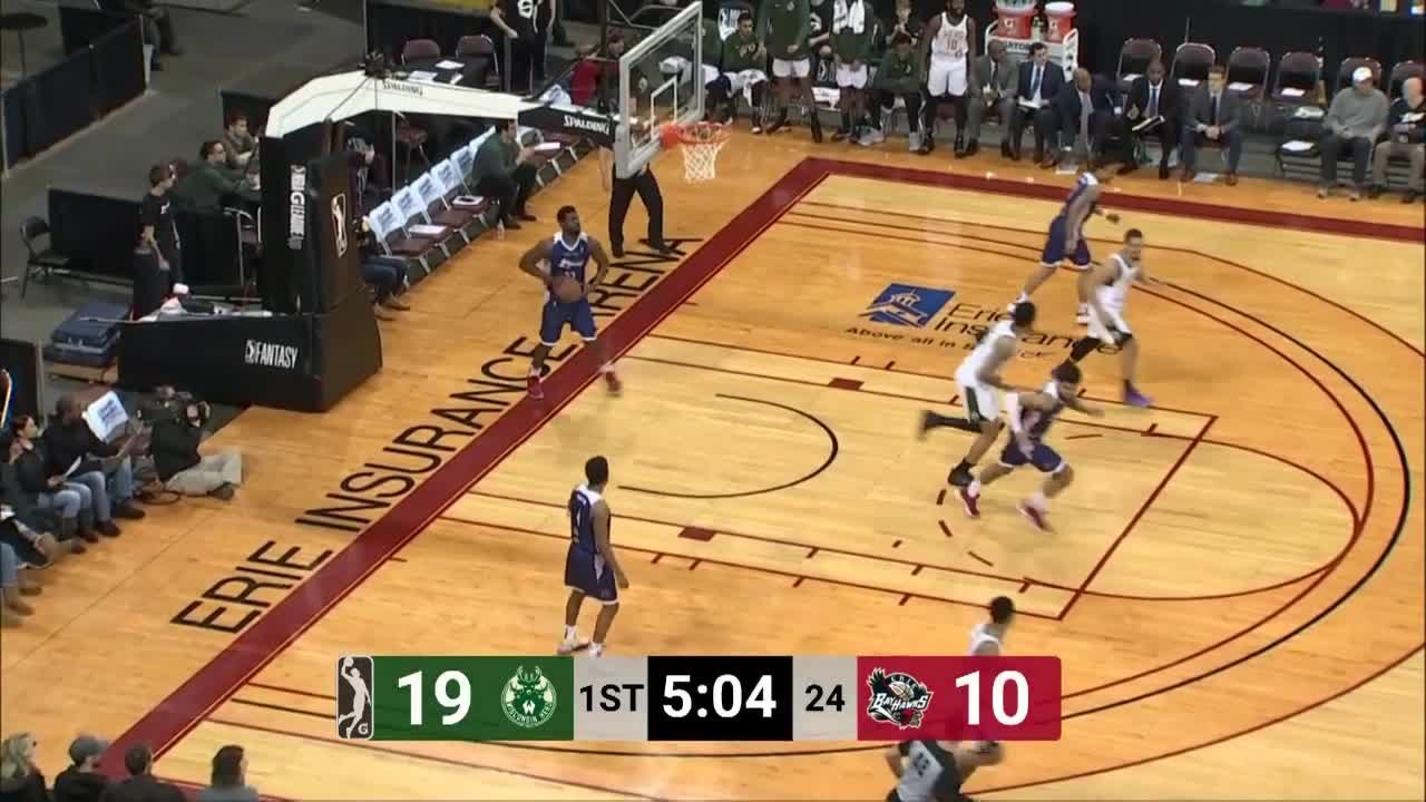 Christian Wood goes up to get it and finishes the oop